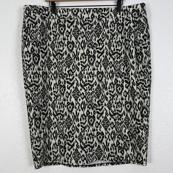 RipSkirt Hawaii Length 3 Pocket Skirt Black/ White Ikat Pattern Size XXL - Picture 1 of 4